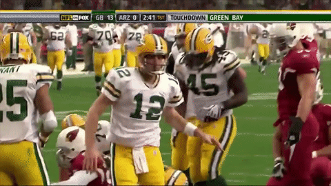 20100103 ARIvsGB A Rodgers championship belt 480.gif